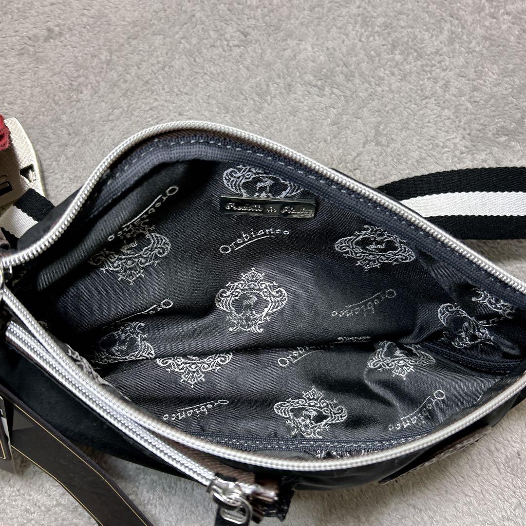 オロビアンコOrobiancoナイロン ボディバッグ 黒ブラックウエストポーチ