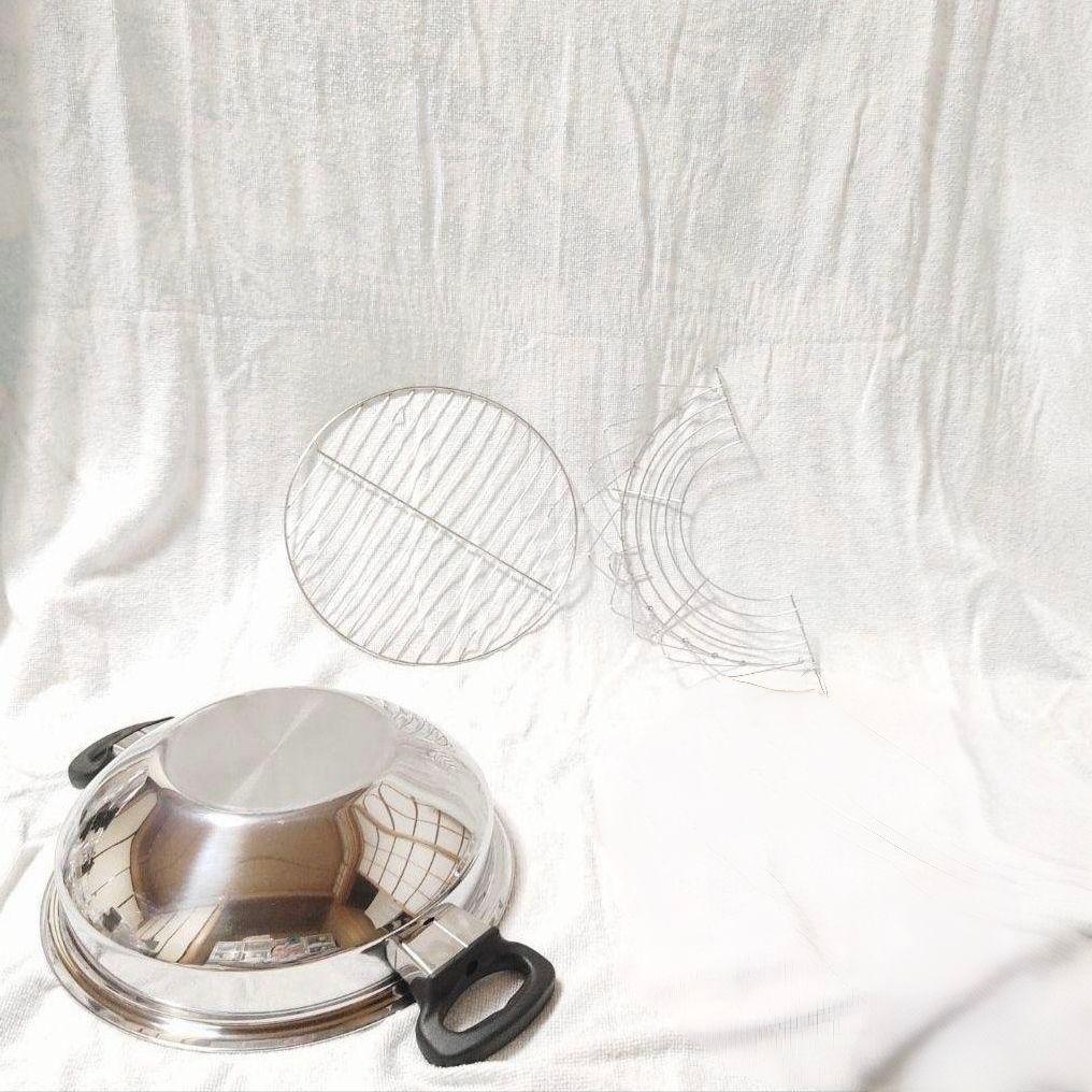 専用2024年製 超美品 2~3回使用のみ アムウェイ ウォック 鍋 網付き ↓