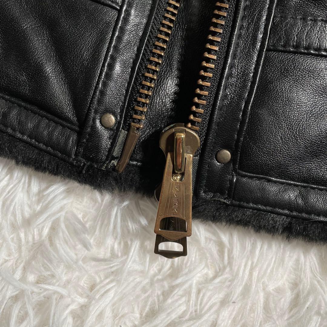 アヴィレックス レザージャケット ラムレザー ダウン B3 胸タグ 肉厚