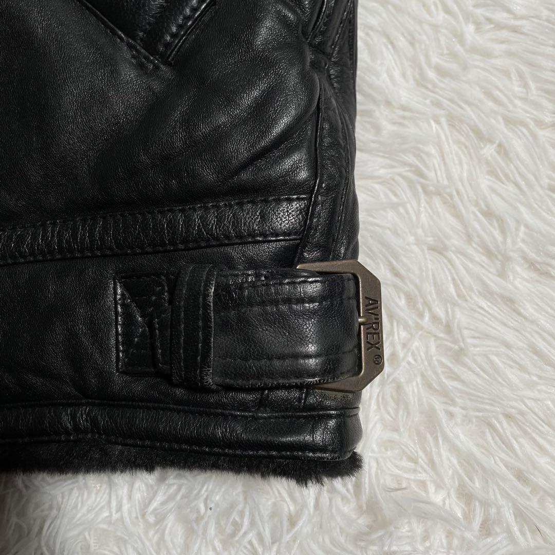 アヴィレックス レザージャケット ラムレザー ダウン B3 胸タグ 肉厚