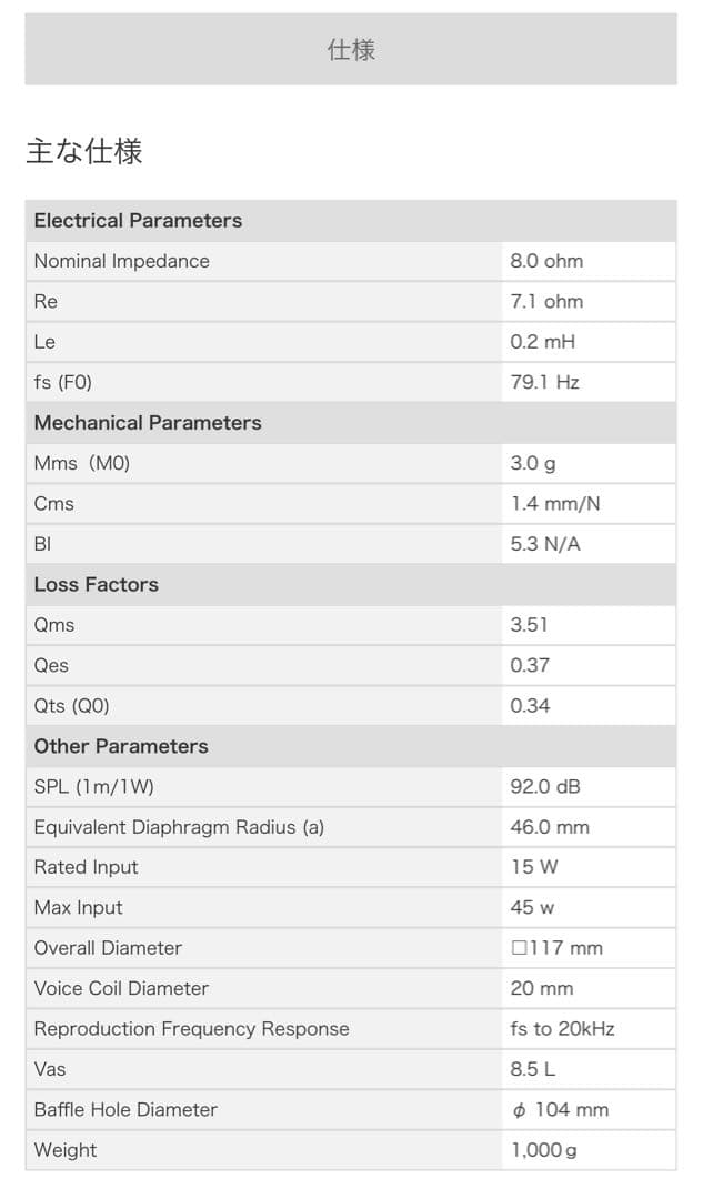 FOSTEX FE126NV2 搭載バックロードスピーカー　自作