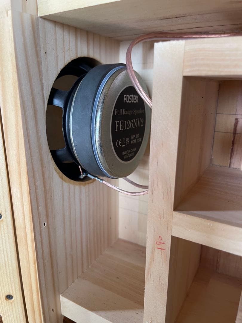 FOSTEX FE126NV2 搭載バックロードスピーカー　自作
