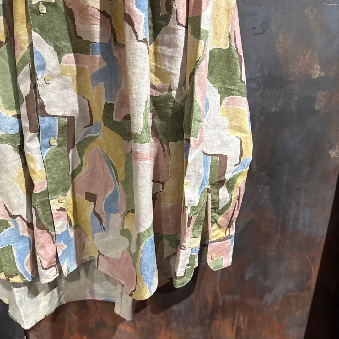 極美品　AIE ペインターシャツアブストラクト　シャツ　サイズL 25SS