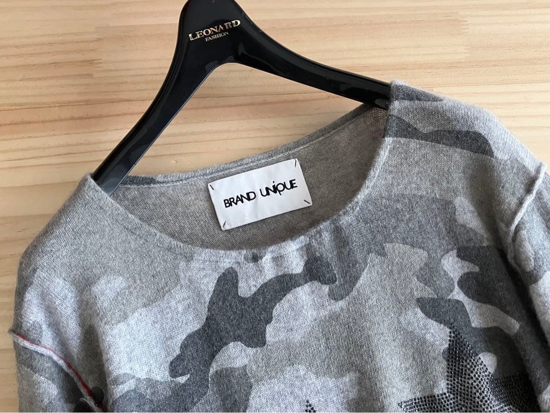 美品 イタリア製 カシミア 100% BRAND UNIQUE 星 スター