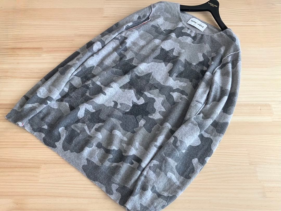 美品 イタリア製 カシミア 100% BRAND UNIQUE 星 スター