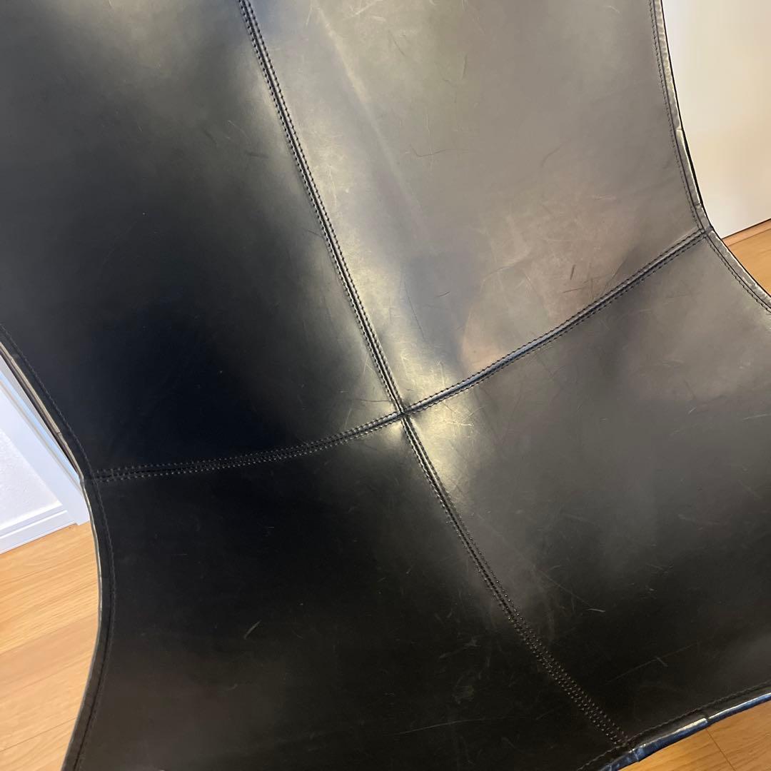 CUERO バタフライチェア　革　黒　ブラック