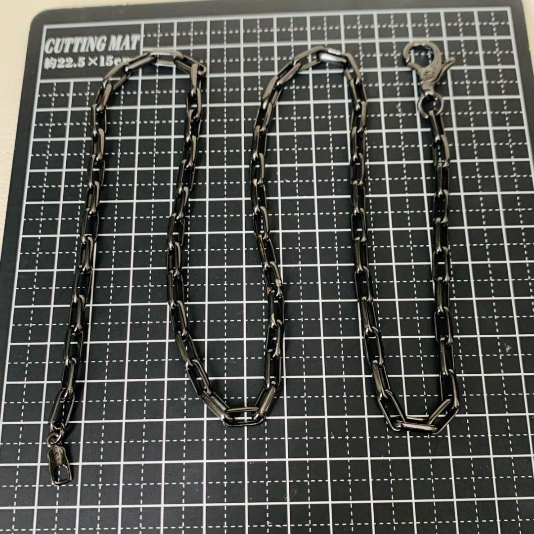 Sterling 刻印 ライオンハート 大ぶり ネックレス ブラック ロング