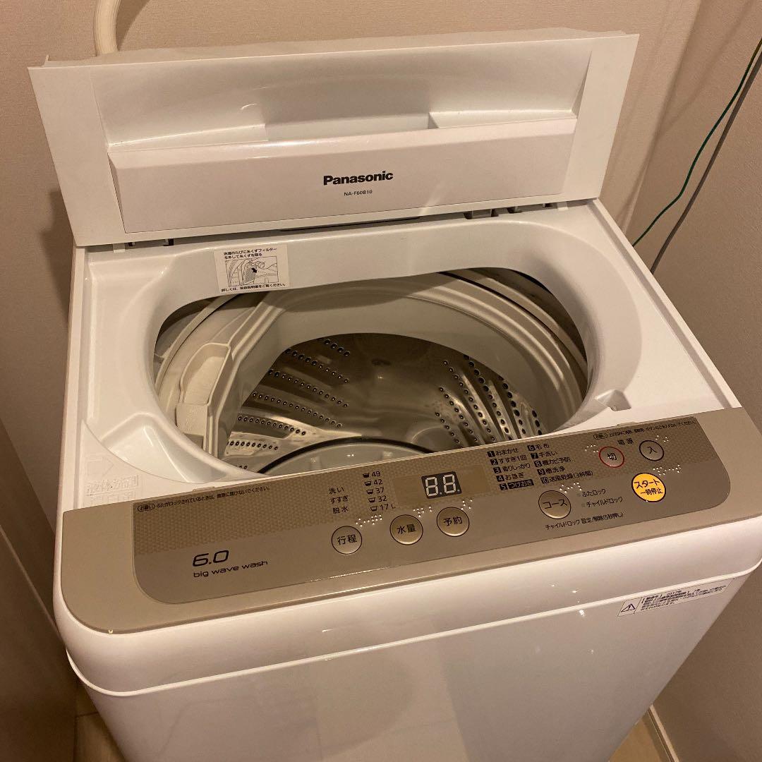 パナソニック　全自動　洗濯機　NA-F60B10 2017年製