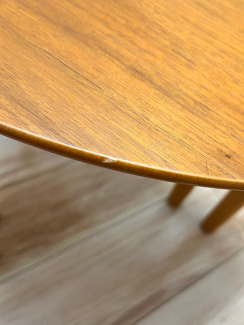 豆型木製テーブルセット（ブラウン、ベージュ）