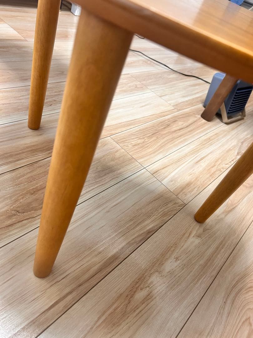 豆型木製テーブルセット（ブラウン、ベージュ）