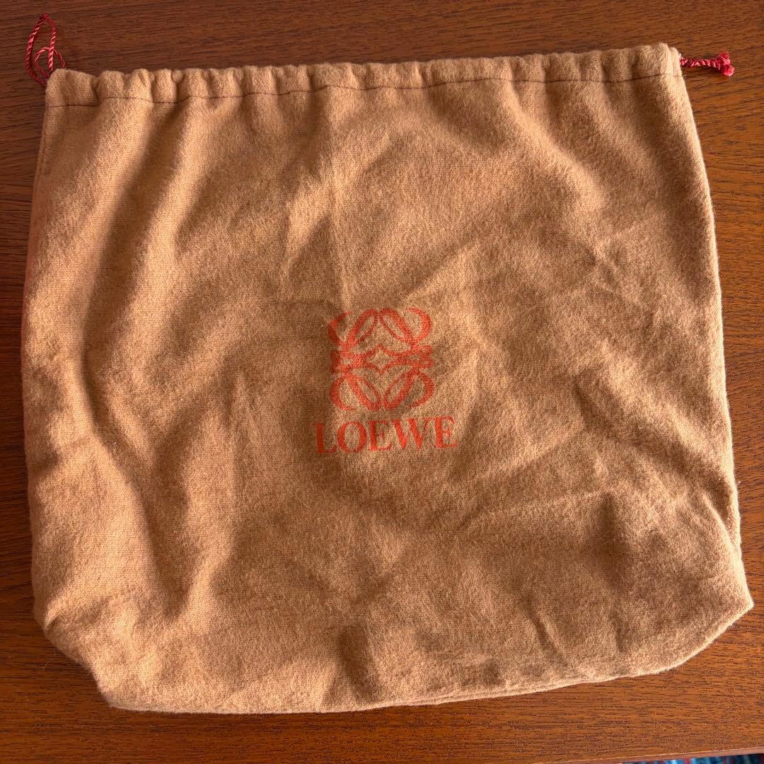 (*)様 LOEWE バルセロナ レッド スクエアハンドバッグ