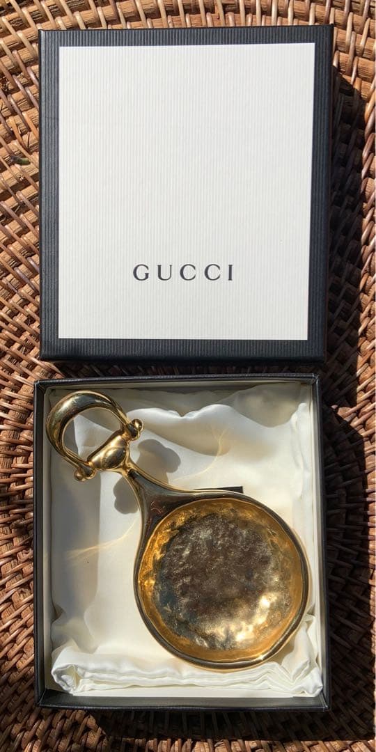 J*0様 GUCCI イタリア製 真鍮 ハンマード仕上げ スプーン型 アンティー