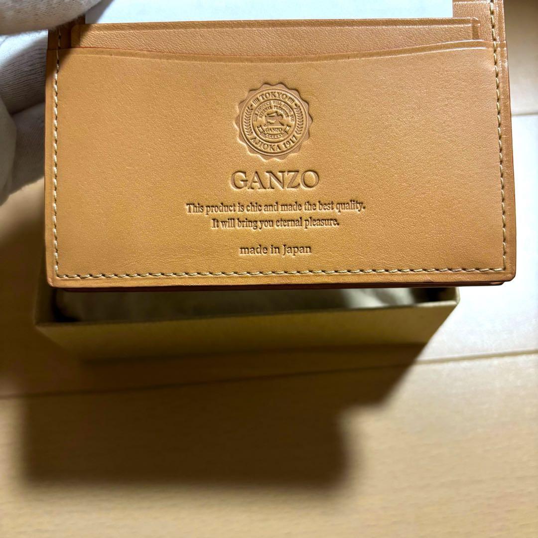 GANZO ガンゾ　コードバン通しマチ名刺入れ　新品未使用品　ブラック　黒