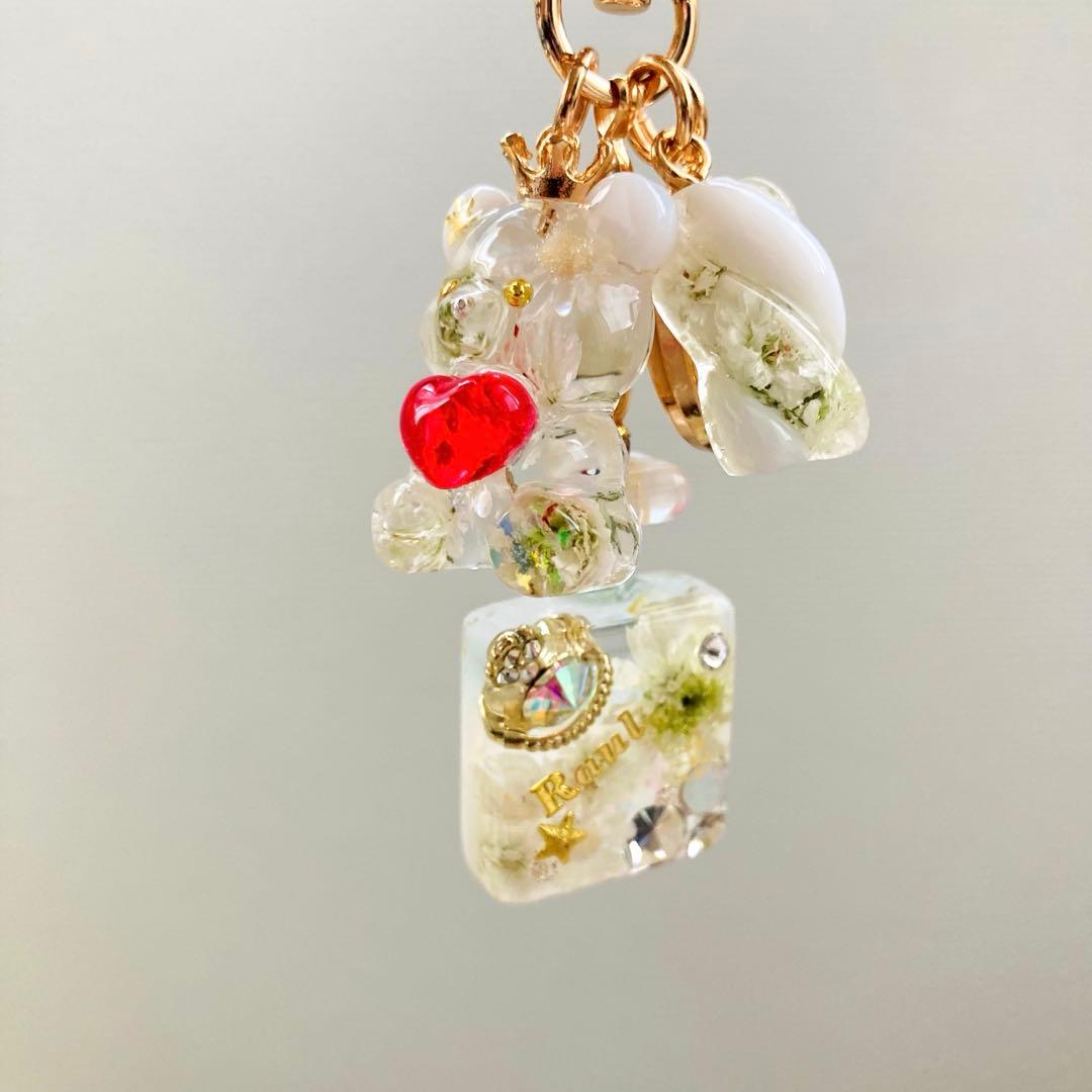 タカママページ　Man名入れレジンキーホルダーバッグチャーム