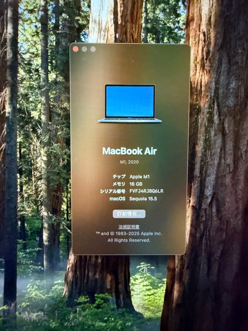 美品 M1 Apple MacBook Air スペースグレー 本体 ケーブル