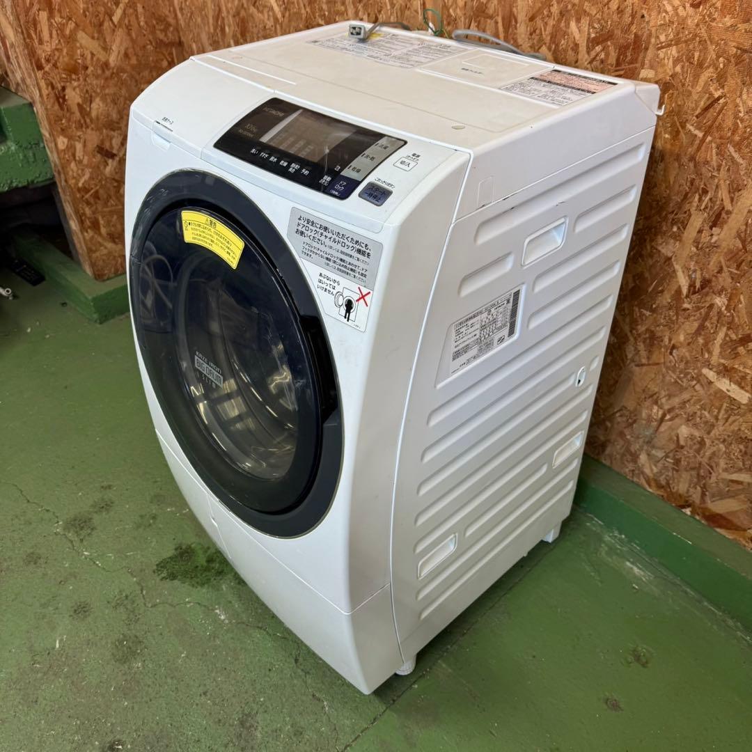 296 送料設置無料　日立　ドラム式洗濯機　10㌔　乾燥機能付き