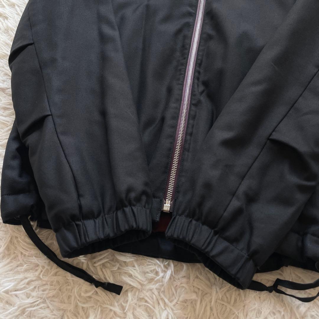 美品 ポールスミス シルクウール フーデット ナイロンジャケット キルティング