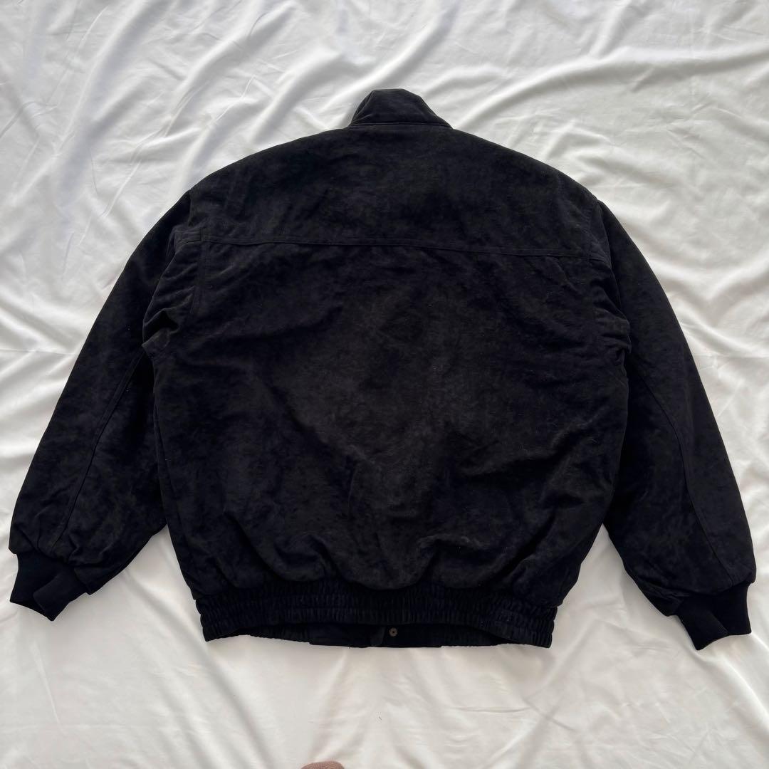 00’s vintage スエード調ブルゾン ブラック 短丈 アメカジ シティー