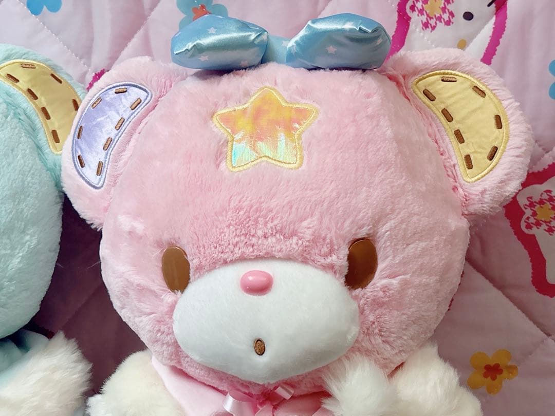 パフポフ　ケープ付きぬいぐるみ　巨大　BIG　ふわふわ　限定　キキララ　くま