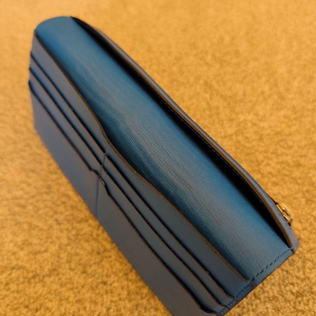 【さーちゃん様専売】ファーロ FARO 長財布 リザード トカゲ 本革 ブルー