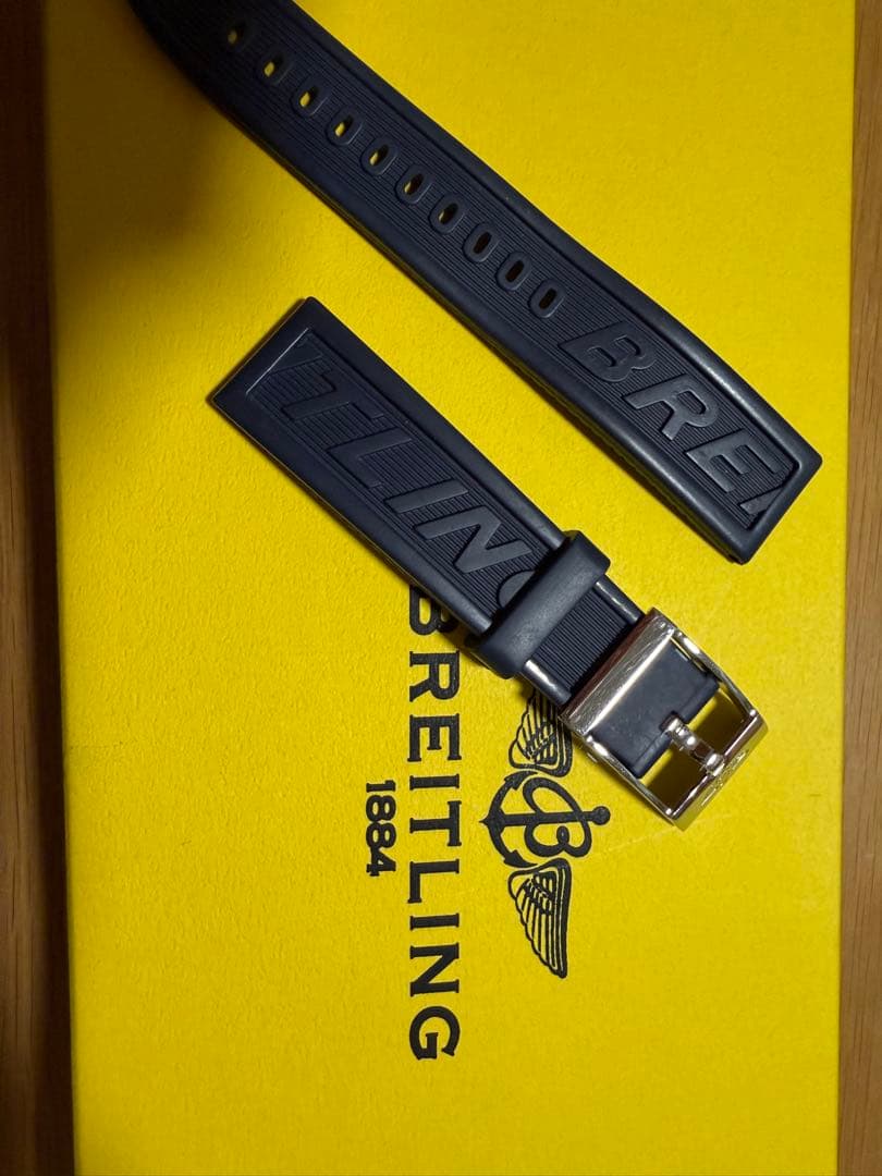 BREITLING ブラックラバーベルト 20-18mm