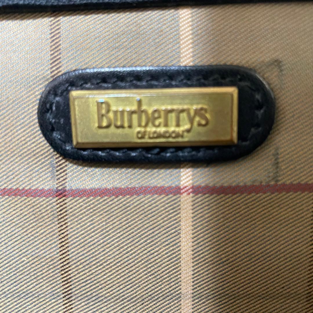 美品 バーバリー A4収納 ビジネスバッグ ブリーフケース レザー 鍵付き