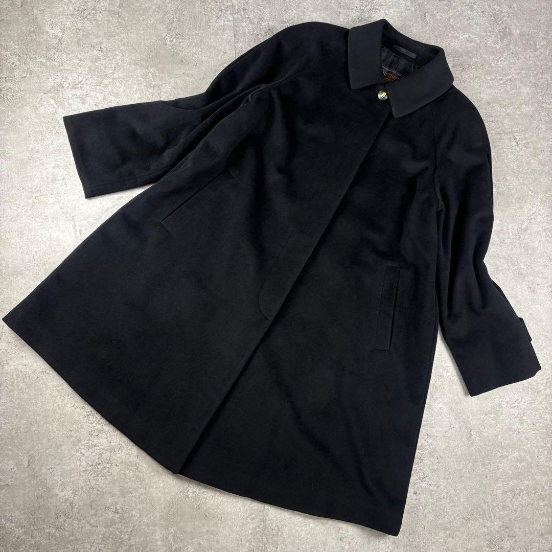美品　バーバリー　BURBERRY アンゴラ　バルカラー　コート　Aライン 9