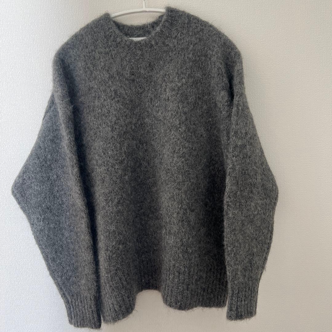 SACRA エクストラファインアルパカニットプルオーバーグレー/38