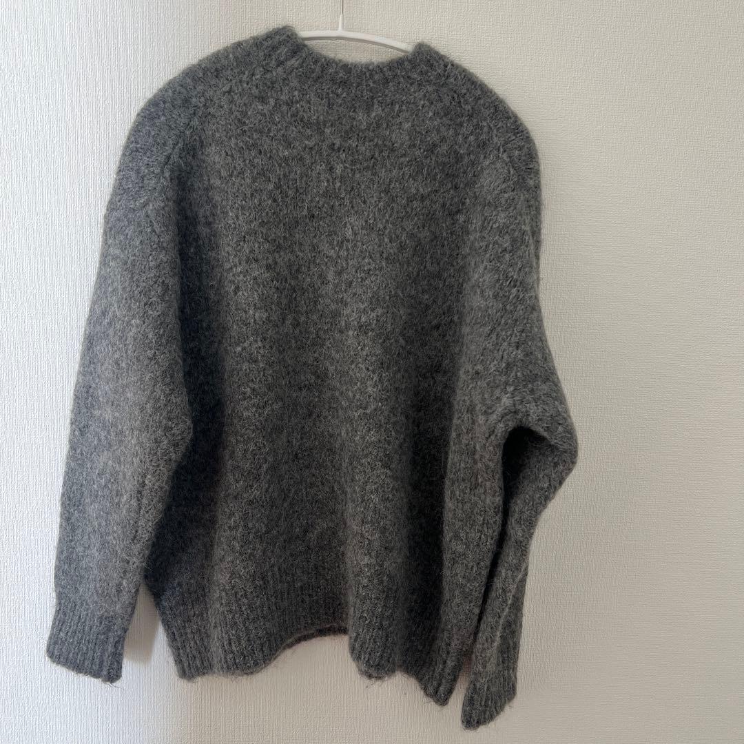 SACRA エクストラファインアルパカニットプルオーバーグレー/38