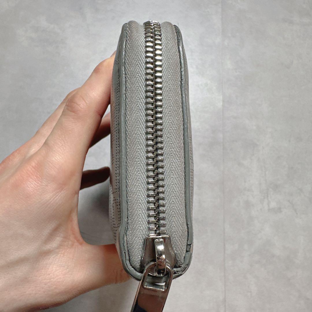 Dior ディオール ラウンドジップ 長財布 グレー トロッター ウォレット