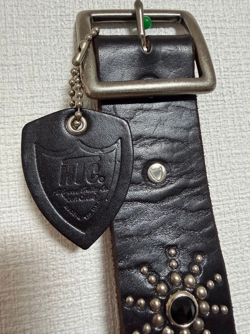 新品未使用　HTC ピーナッツオーバーレイベルト　ブラックレザー　36