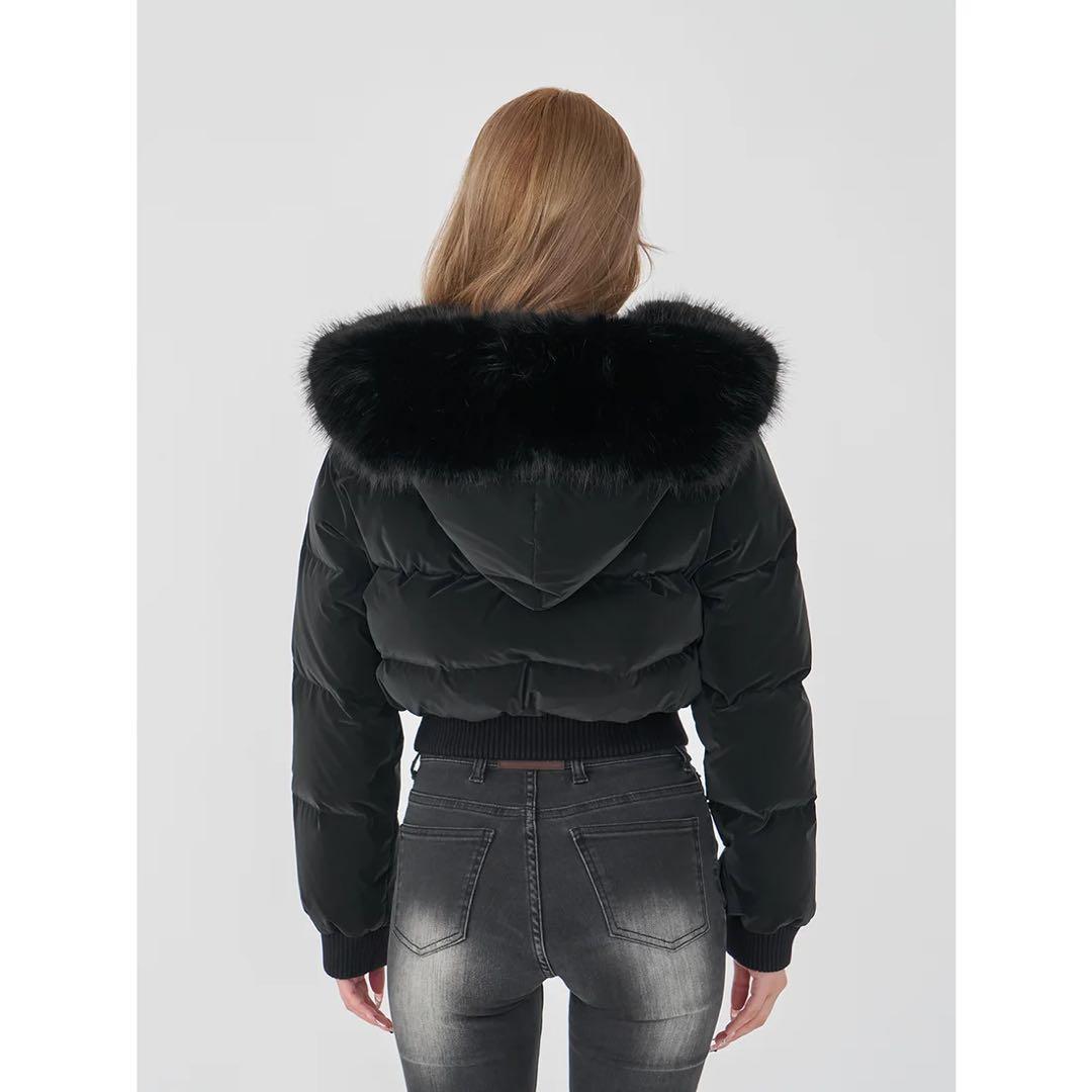 新品タグ付 ダーリッチ レディショートダウンジャケット ブラック フリー