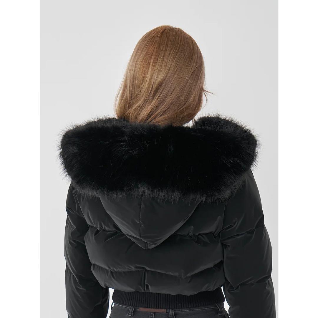 新品タグ付 ダーリッチ レディショートダウンジャケット ブラック フリー