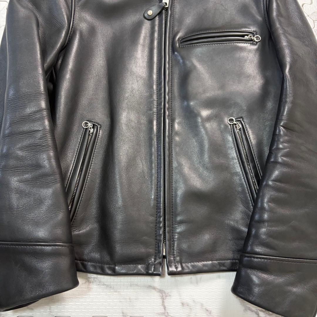 schott トラッカージャケット 103US 36size 黒 牛革 レザー