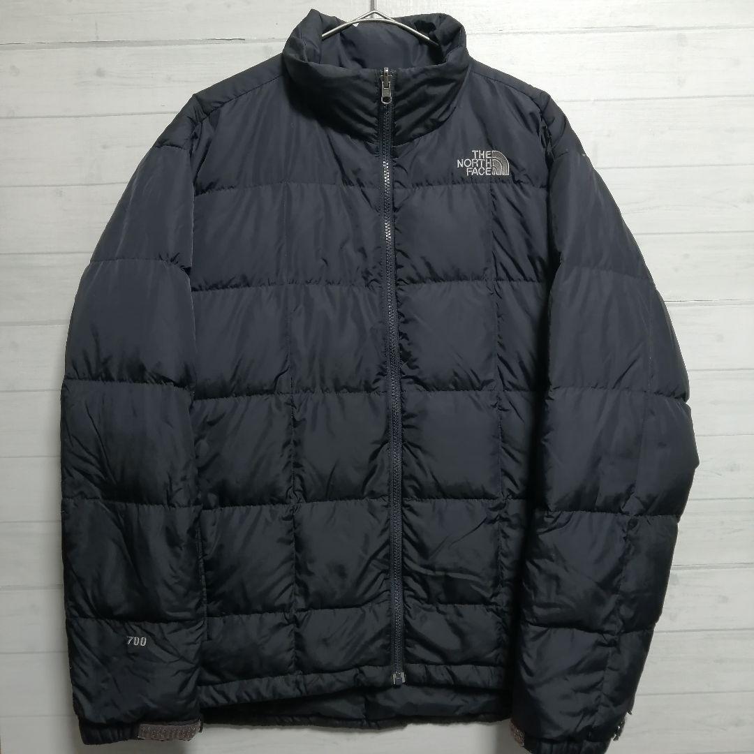 【希少XL】ノースフェイス スクエアステッチ ライトダウン 700フィル 黒