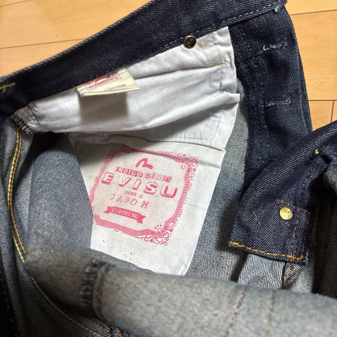 エヴィス　ストレートデニム　カジュアル　インディゴ　サイズ32