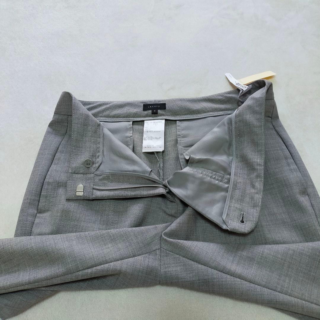 現行タグ　theory　ノーカラー　パンツスーツ　セットアップ