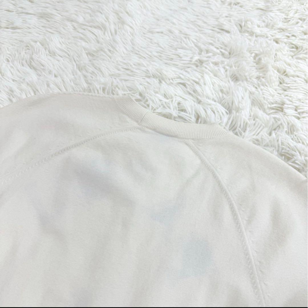 【美品】PATOUパトゥロゴニット 長袖ウール セーター　ホワイト白