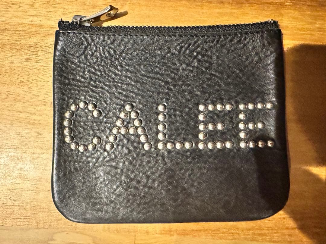 CALEE ブラックレザー ウォレット ケース ポーチ
