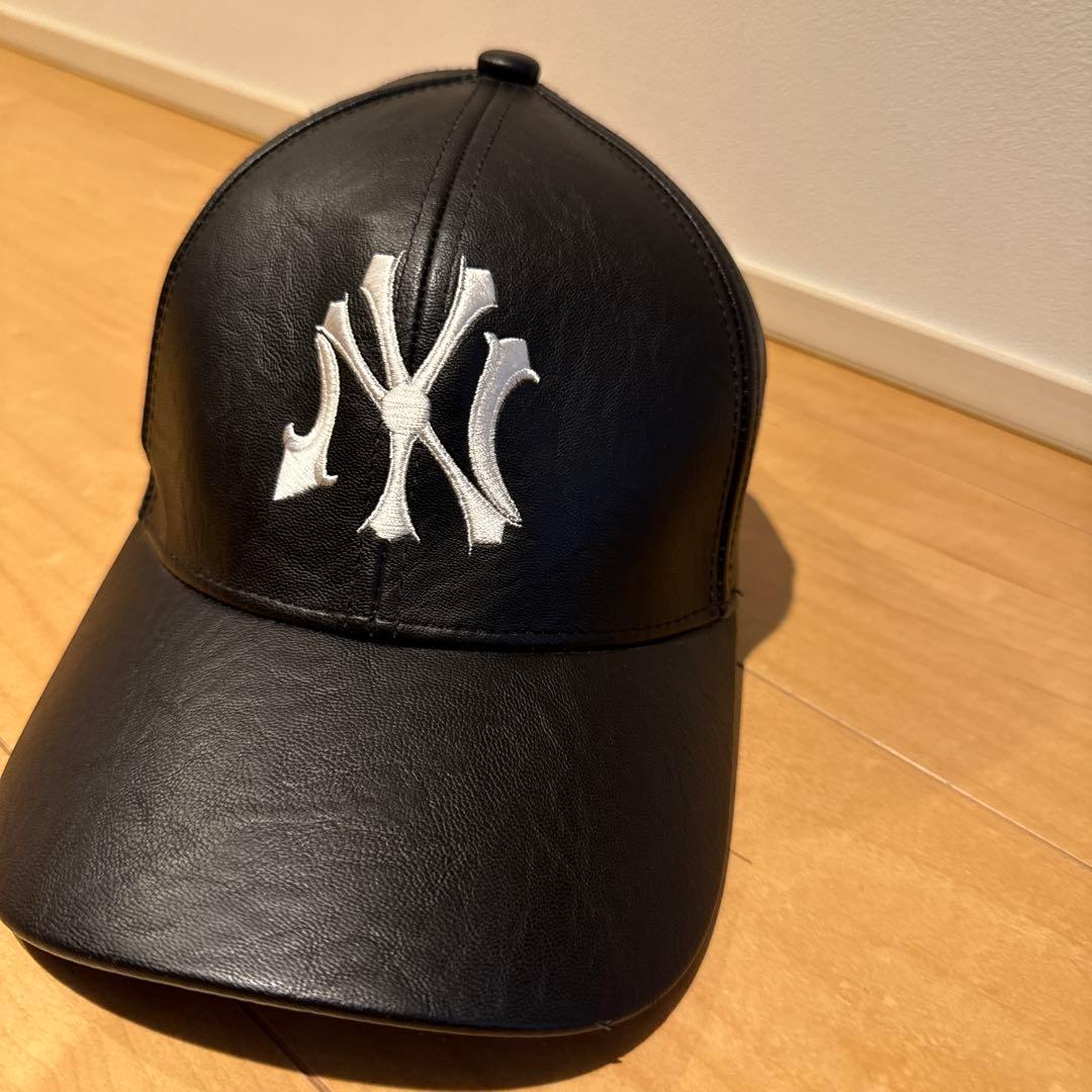 クロムハーツ レザー ニューヨークヤンキース キャップ