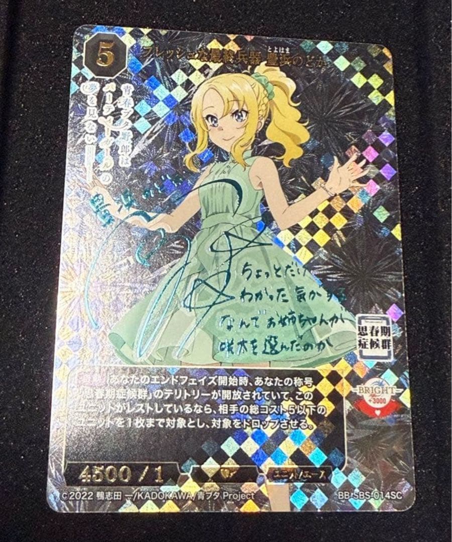 フレッシュな最終兵器　豊浜のどか　SC サイン　ビルディバイド　ブライト　青ブタ