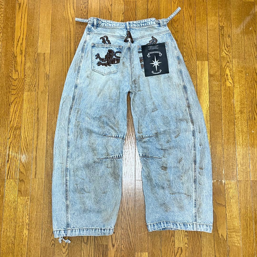 【新品】 BADBLOOD ワイドデニム　定価2.4万 S韓国ストリート　y2k