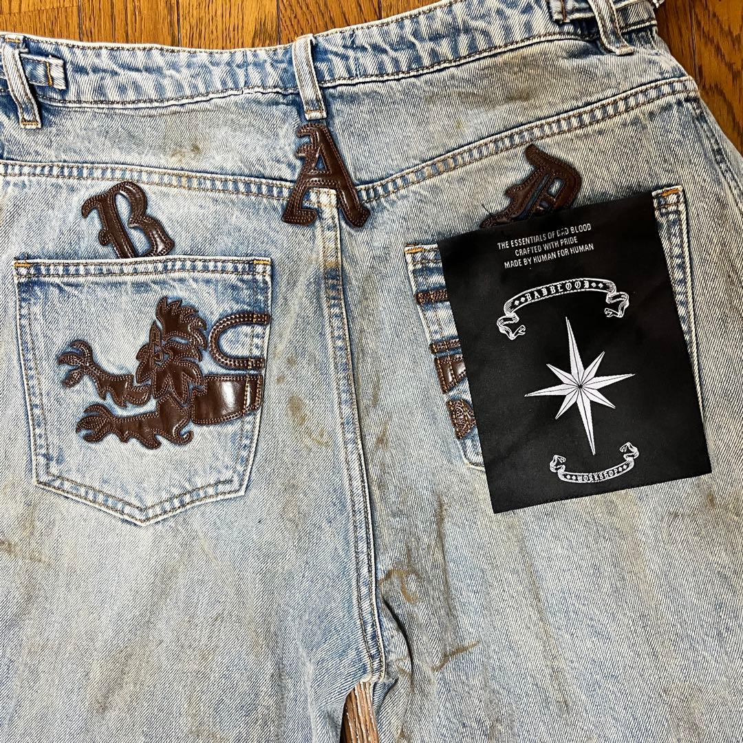 【新品】 BADBLOOD ワイドデニム　定価2.4万 S韓国ストリート　y2k