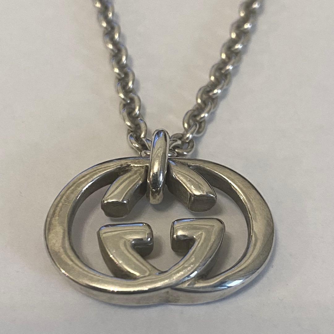 美品　GUCCI 正規品グッチ ネックレス GGマーク Ag 925 ロゴ刻印