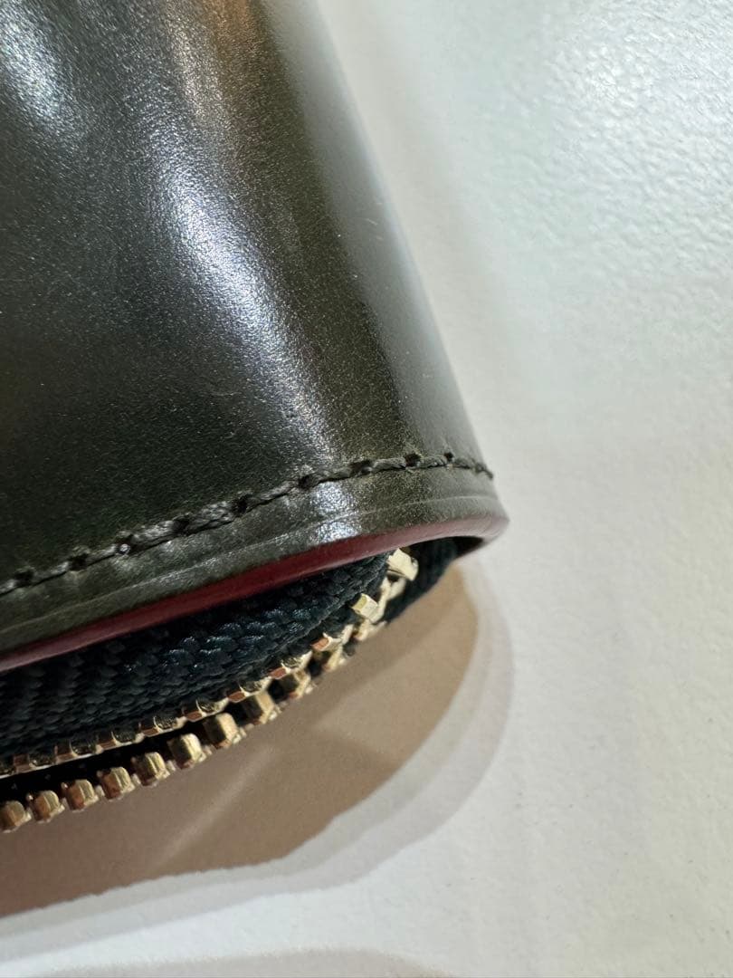 【美品】ガンゾ Ganzo 長財布 コードバン ダークグリーン