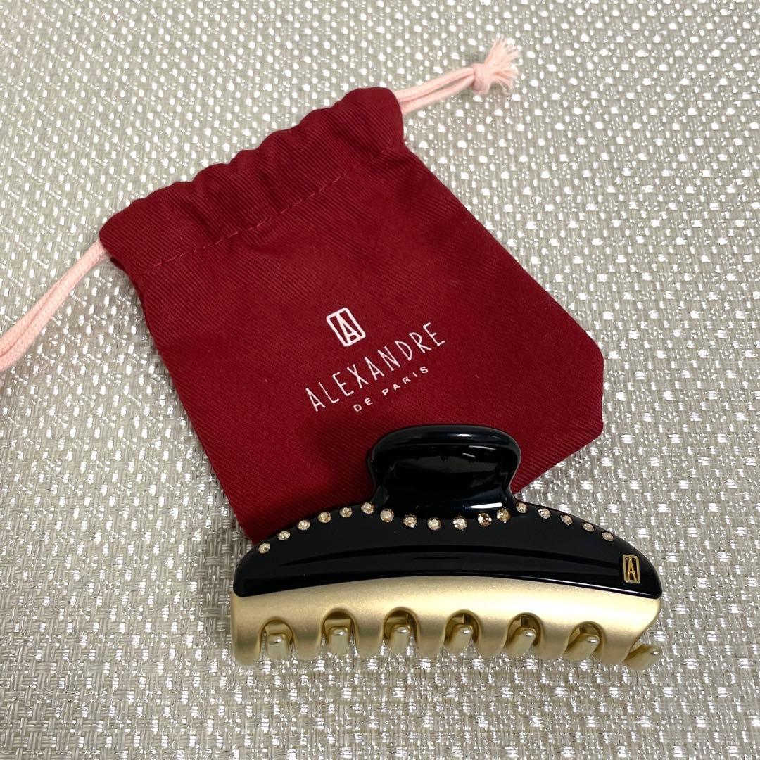 アレクサンドルドゥパリ　ヴァンドームクリップ Mサイズ　ゴールド　ブラック