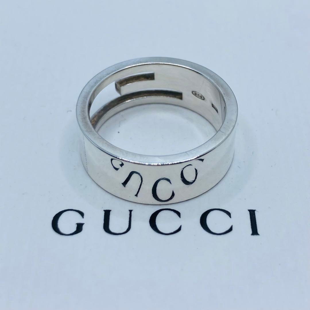 極美品✨ GUCCI グッチ リング ブランデッドg AG925 #17