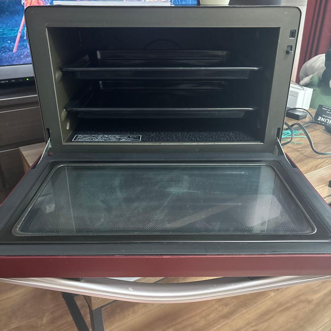 SHARP オーブンレンジ 1000W 赤　RE-SS10C