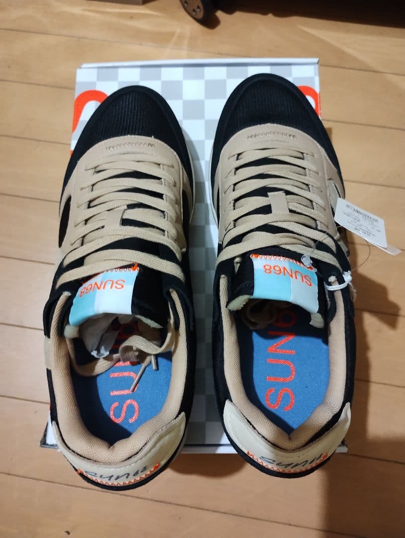 SUN68 スニーカー ベージュ/ブラック EU45 未使用