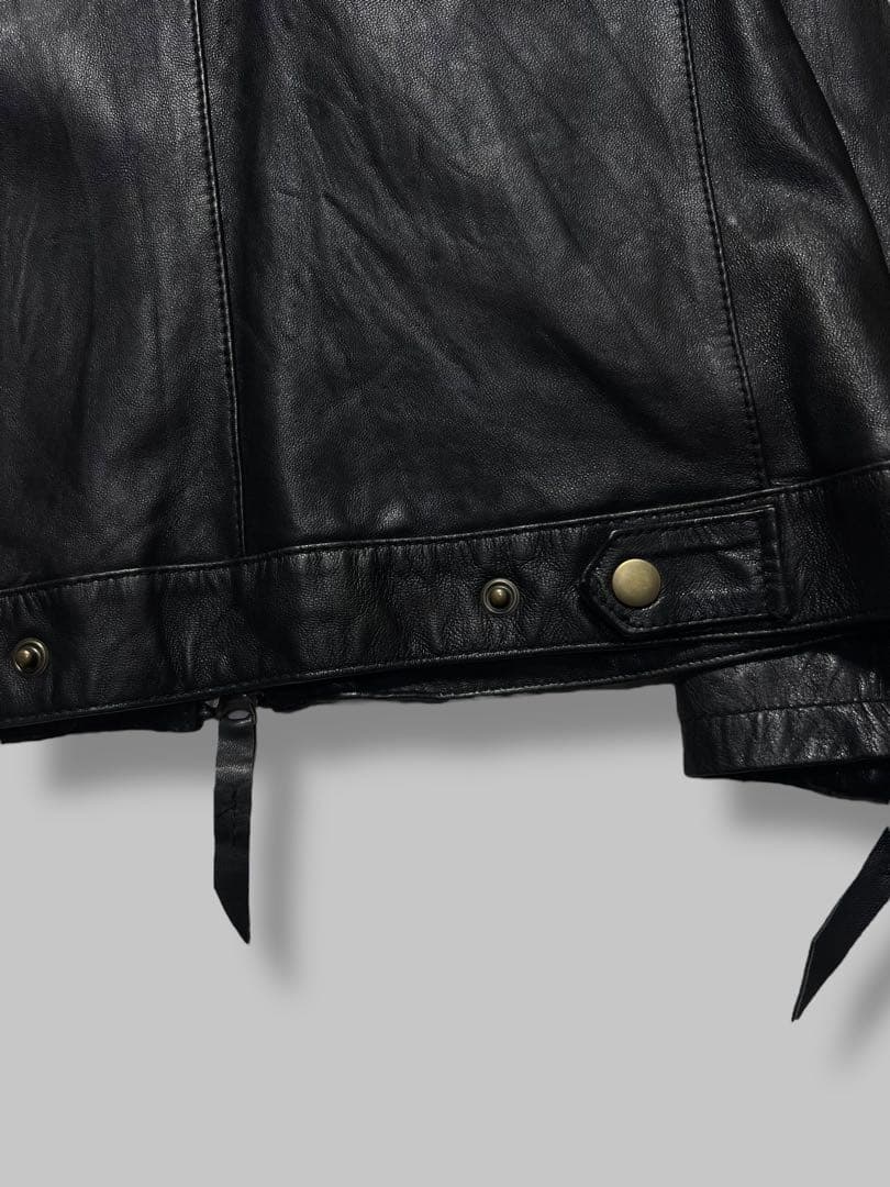 ジャケット・アウター 00s Gloster Black Leather Rider Jacket